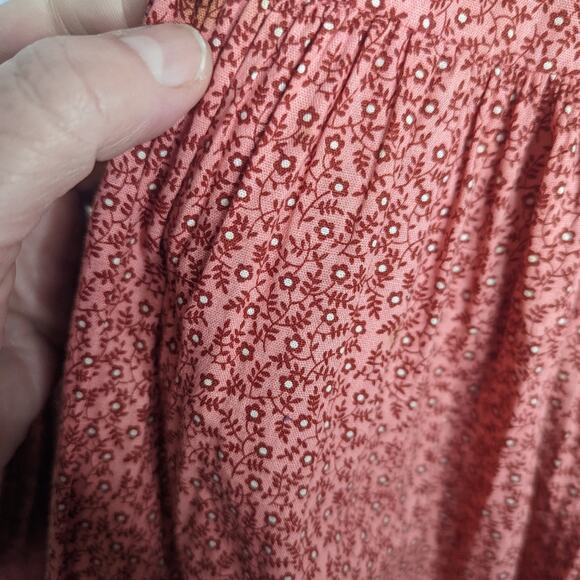 Vintage 60s 70s Martha of Taos Calico Broomstick Skirt Boho Prairie Cottagecore - Picture 10 of 13